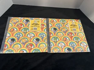 2 papiers d'emballage britanniques vintage 1983 poinçon arc-en-ciel les deux sont neufs - Photo 1/3
