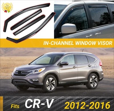 Se adapta a Honda CR-V CRV 2012-16 en canal ventilación ventana visera protectores de lluvia deflectores Foto 1 de 4