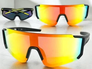 Kids Boys Girls Sports Baseball Cycling Retro Wrap Shield SUN GLASSES Ages 6-13 - Picture 1 of 6