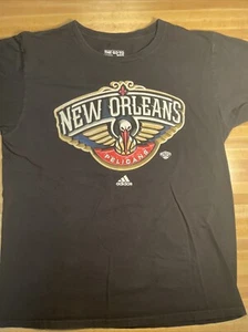 New Orleans Pelicans NHL  Adidas Go-To T Shirt Size Large Black - Picture 1 of 3