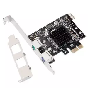 PCI Express 2 Puertos PS2 PS/2 para PC Teclado Mouse Adaptador Tarjeta de Expansión - Imagen 1 de 4