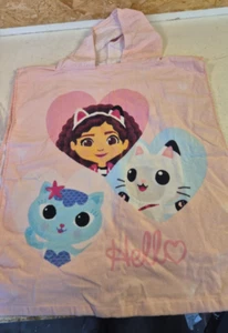 Gabby’s Dollhouse Hooded Towel – 100% Cotton Poncho Towel for Kids, Girls & Boys - Picture 1 of 8