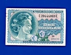 1970 Military Payment Certificate Series 692 NICE CRISP MID GRADE NOTE FOLDS - Picture 1 of 2