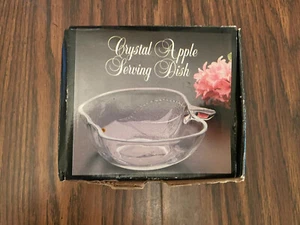 VINTAGE! CRYSTAL APPLE SERVING DISH NEW IN BOX - Bild 1 von 2