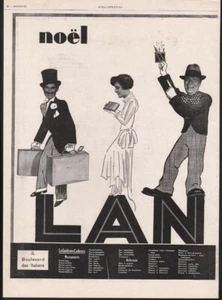 1929 LANCEL LIGHTER SMOKE HOLIDAY MOVIE THEATRE DANCE 2 PAGE A21685 - Picture 1 of 2