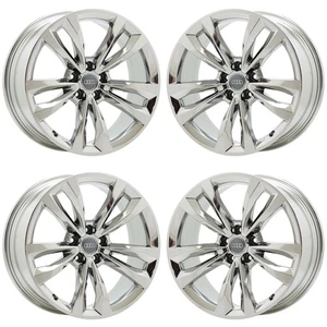 19" Audi Q7 Bright Chrome wheels rims Factory OEM set 59011 EXCHANGE - Picture 1 of 8