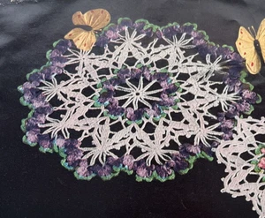 Vintage 1950s Knit & Crochet Pattern VOILET 7" & 11" DOILY - Picture 1 of 1
