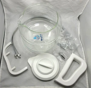 Megahome Water Distiller Replacement Glass Carafe Pitcher & Lid White 4 Liter - Picture 1 of 7