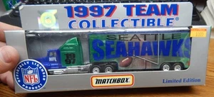 1997 MATCHBOX SEATTLE SEAHAWKS TRACTOR TRAILER DIE CAST 1/80 SCALE - Picture 1 of 1