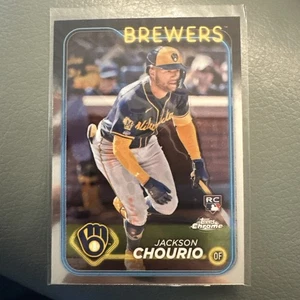 Jackson Chourio 2024 Topps Chrome #161 Rookie Milwaukee Brewers - Picture 1 of 2