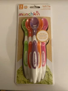 Munchkin Soft-Tip Infant Spoons - Multi-Color Pack of 6 For Ages 3+ Months - Picture 1 of 3