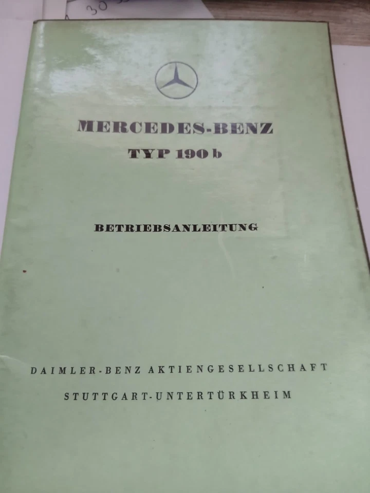 Betriebsanleitung, Mercedes Benz Typ 190 b - Bild 1 von 1