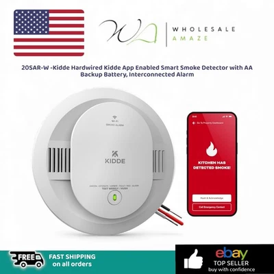Detector de humo inteligente habilitado para la aplicación Kidde con cable -‎20SAR-W Foto 1 de 4