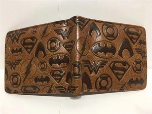 Cartera Batman Superman Flash PU para hombre y mujer Moda Doble Plegable - Imagen 1 de 24