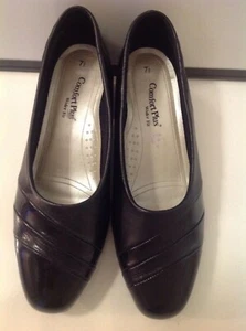Zapatos planos negros Comfort Plus corte ancho talla 7,5 - Imagen 1 de 8
