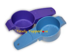Juego de 2 mini tamizas coladores coladores coladores gadgets de cocina azul y púrpura - Imagen 1 de 3