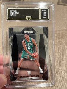 2017-18 Panini Silver Prizm #16 Jayson Tatum Celtics RC Rookie GMA 10 GEM MINT