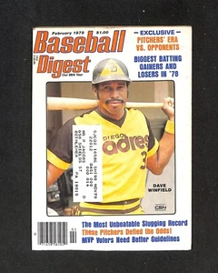 FEBRUARY 1979 BASEBALL DIGEST, DAVE WINFIELD, SAN DIEGO PADRES ON COVER - Picture 1 of 2