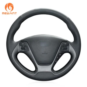 Durable Black PU Leather Steering Wheel Cover for Kia Cerato Ceed Proceed - Imagen 1 de 10