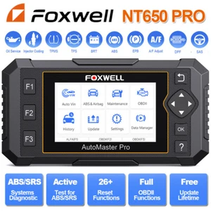 FOXWELL NT650 PRO Bidirectional ABS SRS Reset Scanner Car OBD2 Diagnostic Tool