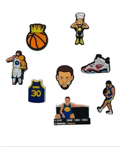 Dijes de zapatos de baloncesto CURRY decoraciones de zapatos 8 piezas - Imagen 1 de 1