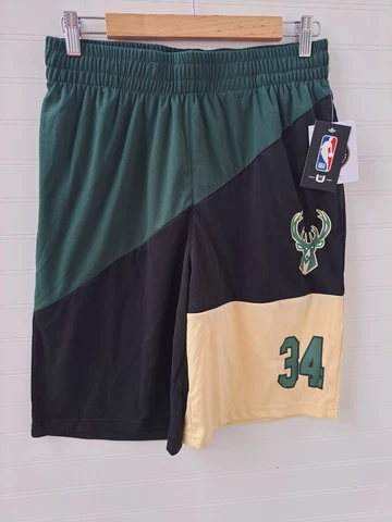 New Milwaukee Bucks Giannis Antetokounmpo Men's NBA Basketball Shorts Sz Medium Cover