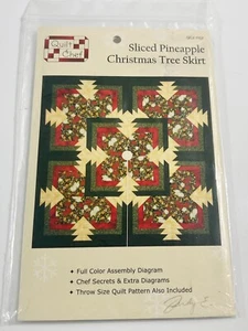 Sliced Pineapple Christmas Tree Skirt By Quilt Chef Jill Boyd Quilt Pattern - Picture 1 of 3