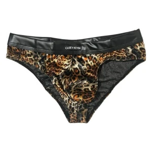 Calzoncillos de terciopelo con estampado de leopardo Casey Kevin naranja talla S (26-28) nuevos con etiquetas - Imagen 1 de 8