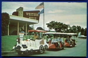Wagoner Oklahoma Western Hills Lodge Postcard Train - Picture 1 of 2