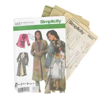 Simplicity 4657 Misses Lined Coat Jacket Pattern Size XXS-S Uncut June Colburn - Image 1 of 4