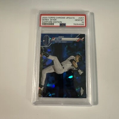 2020 Topps Chrome Update Sapphire Edition #257 Derek Jeter  HOF PSA 10 Yankees - Image 1 of 4