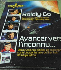 Star Trek 50th Anniversary Canada Post marketing poster Countertop display 22x28
