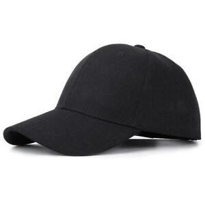Baseball Caps Plain Hook-N-Loop Adjustable Sun Solid Color Blank Army Hat Cap