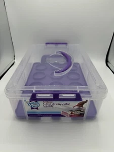 Baked With Love Deluxe Cake & Cupcake Caddy 9x13 Cake Or 12 Cupcakes-NEW - Picture 1 of 10