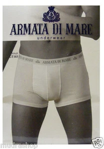 BOXER UOMO ARMATA DI MARE VITA BASSA 6 PEZZI TG M L XL XXL BIANCO - GT103 - Picture 1 of 1