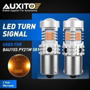 AUXITO 581 BAU15S PY21W RY10W LED TURN SIGNAL INDICATOR LIGHT BULB CANBUS AMBER - Picture 1 of 10