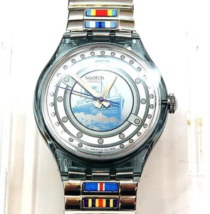 NEW Swatch Automatic Watch MAY DAY SAN106 Circa 1995 With Case & Papers WORKS - Picture 1 of 11