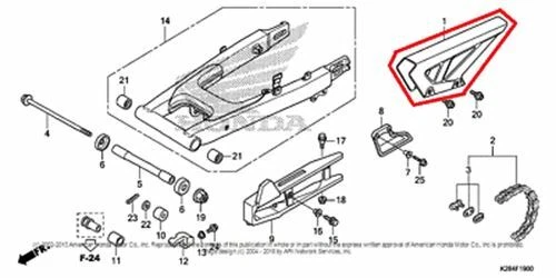NEW OEM HONDA CRF125 CRF 125 DRIVE CHAIN CASE Foto 1 de 1
