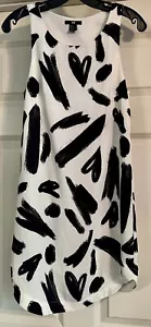 H&M Abstract Paint Stroke Sleeveless Size 2 Sleeveless Pullover Dress - Picture 1 of 11