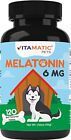 Melatonina Para Perros - 6 Mg - 120 Tabletas Masticables Con Sabor A Carne (...