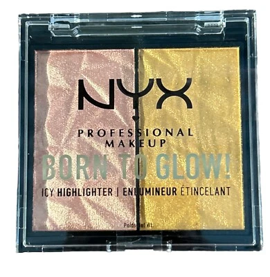 NYX Professional Born To Glow Icy Highlighter Duo Rock Candy & Golden Cuffs - Image 1 of 2
