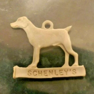 Vintage 1930s Schenley's Old Quaker Whiskey Dog Charm - #20 Labrador Retriever - Picture 1 of 2