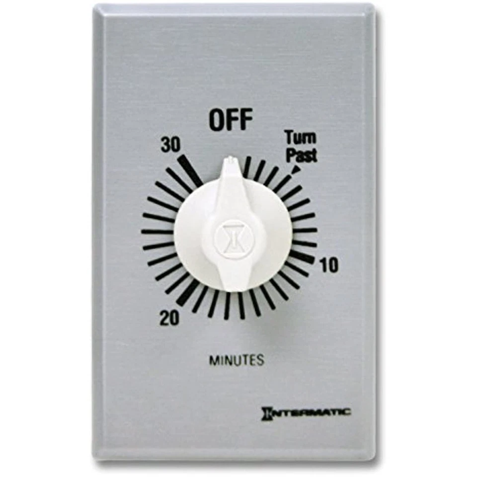 Temporizador de heridas de resorte Intermatic SW30MK de 30 minutos, gris, plateado Foto 1 de 1