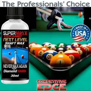 PROFESSSIONAL POOL CUE STICK CERAMIC CLEAR SHAFT WAX FOR SMOOTHER BETTER STROKES - Picture 1 of 5
