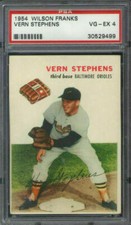 1954 Wilson Franks Vern Stephens PSA 4 Baltimore Orioles