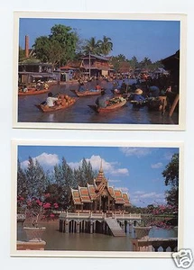 Lote de 12 postales a color que representan la vida y los edificios en Tailandia - Imagen 1 de 8