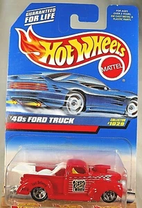 1998 Hot Wheels Mainline/Collector #1029 '40s Ford Truck rot mit Chrom 5 Speichen - Bild 1 von 5