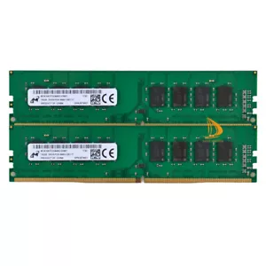 Micron 32GB 2x 16GB 2RX8 PC4-2666V DDR4 RAM 21300MHz 1.2V UDIMM Desktop Memory - Picture 1 of 7