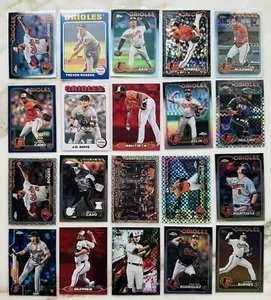 Baltimore Orioles Lot 20 Cards - Parallels, Rainbow Foil, Confetti, Holiday, Etc - Picture 1 of 6