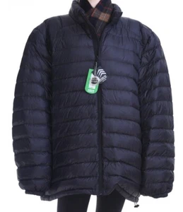 Solaris Men's 2XB Natural Down Puffer Packable Black Jacket - Picture 1 of 3